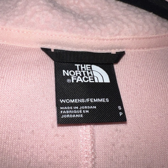 North face 1/2 zip cropped pink fleece - Picture 2 of 6